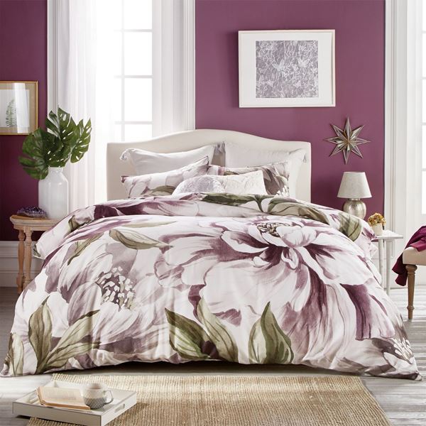 Peony Bloom Bedding - Purple